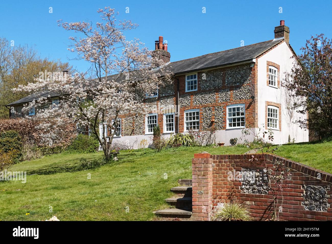 Cottages à Sarratt Bottom, Hertfordshire, Angleterre Royaume-Uni Banque D'Images