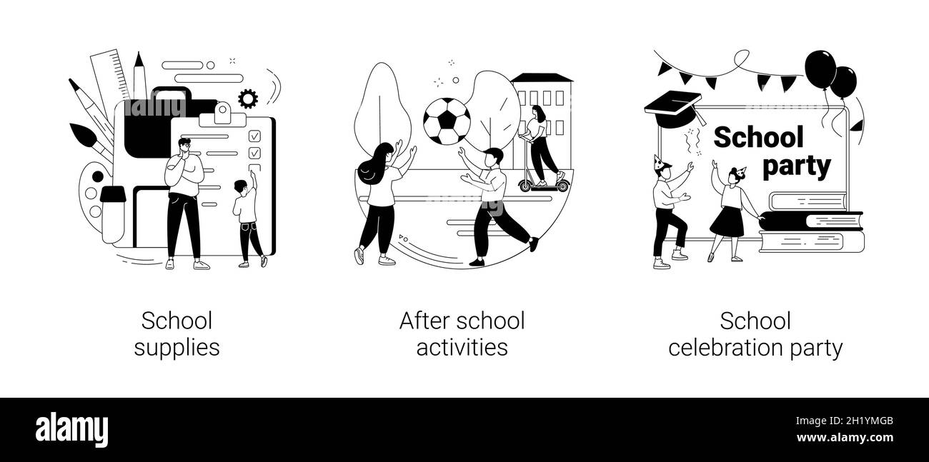 Année scolaire résumé concept illustrations vectorielles. Illustration de Vecteur