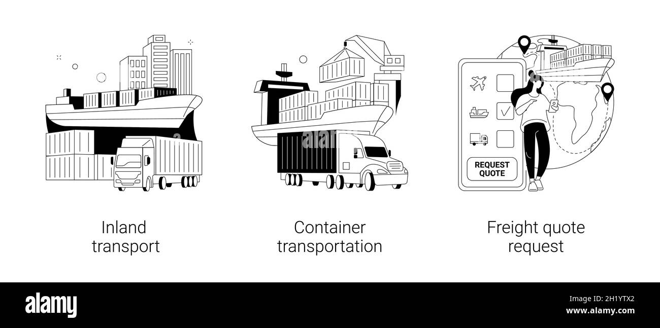 Illustrations vectorielles du concept abstrait du fournisseur de services logistiques. Illustration de Vecteur