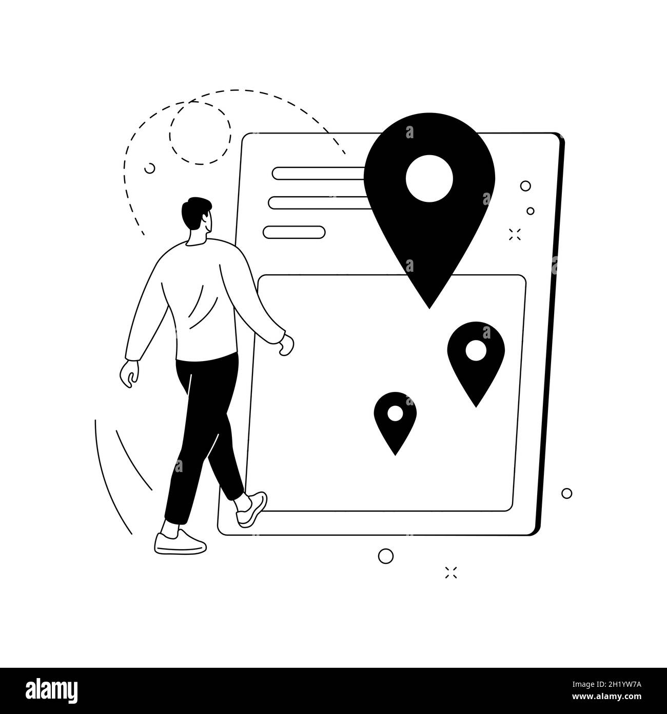Obtenir des directions illustration du vecteur de concept abstrait. Illustration de Vecteur
