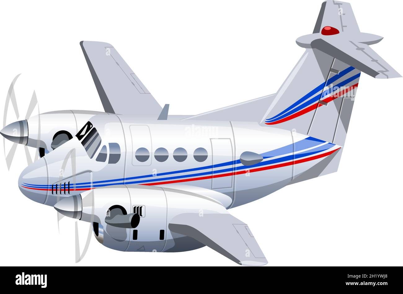 Avion utilitaire Vector Cartoon.Format vectoriel EPS-10 disponible, séparé par des groupes pour une édition facile Illustration de Vecteur