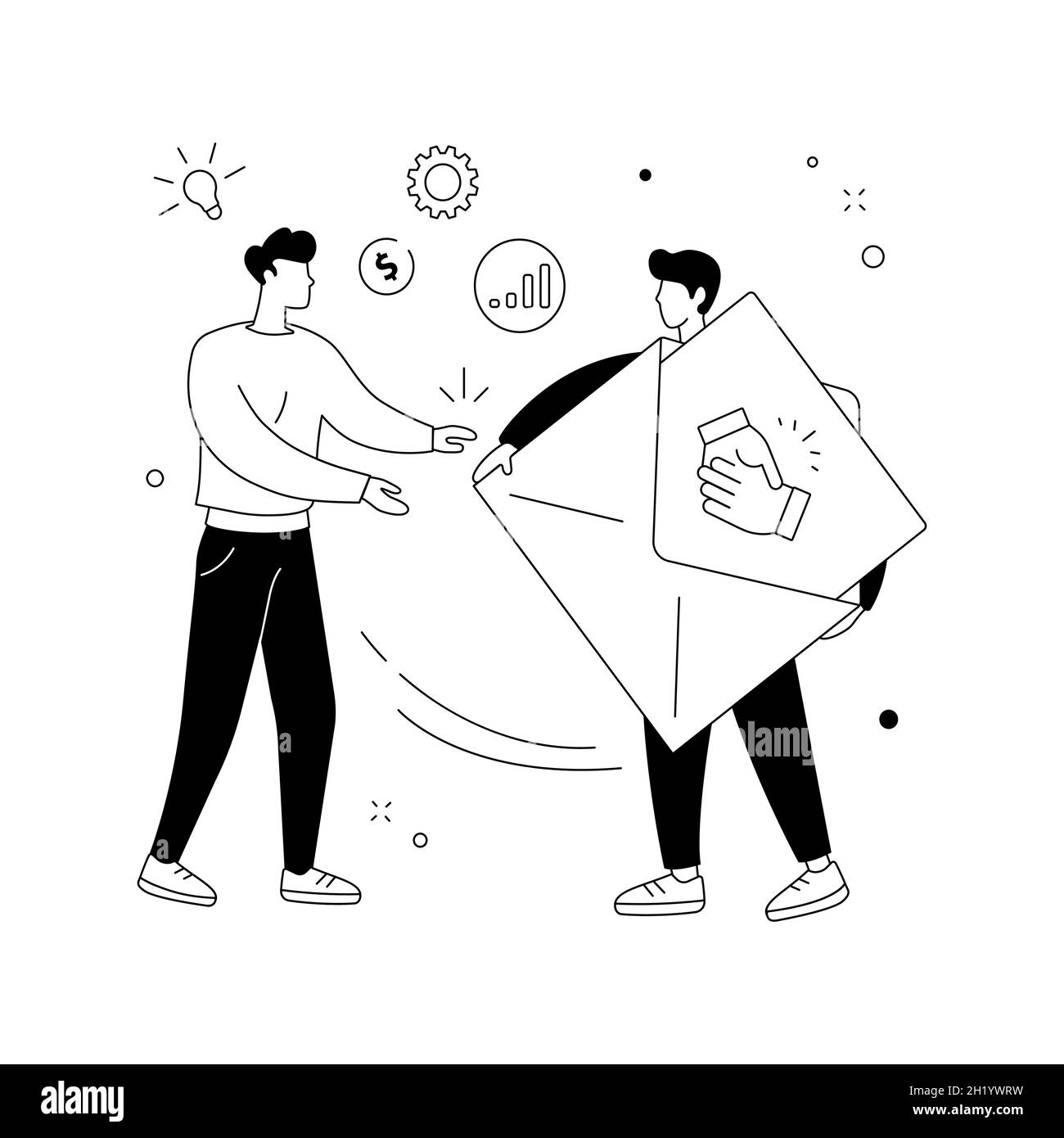 Illustration du vecteur de concept abstrait de l'offre d'emploi. Illustration de Vecteur