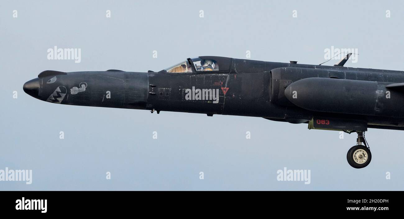 USAF, U2, l'avion d'émonoplan « Dragon Lady » AF80083, opérant à partir de RAF Fairford, Angleterre, Royaume-Uni Banque D'Images