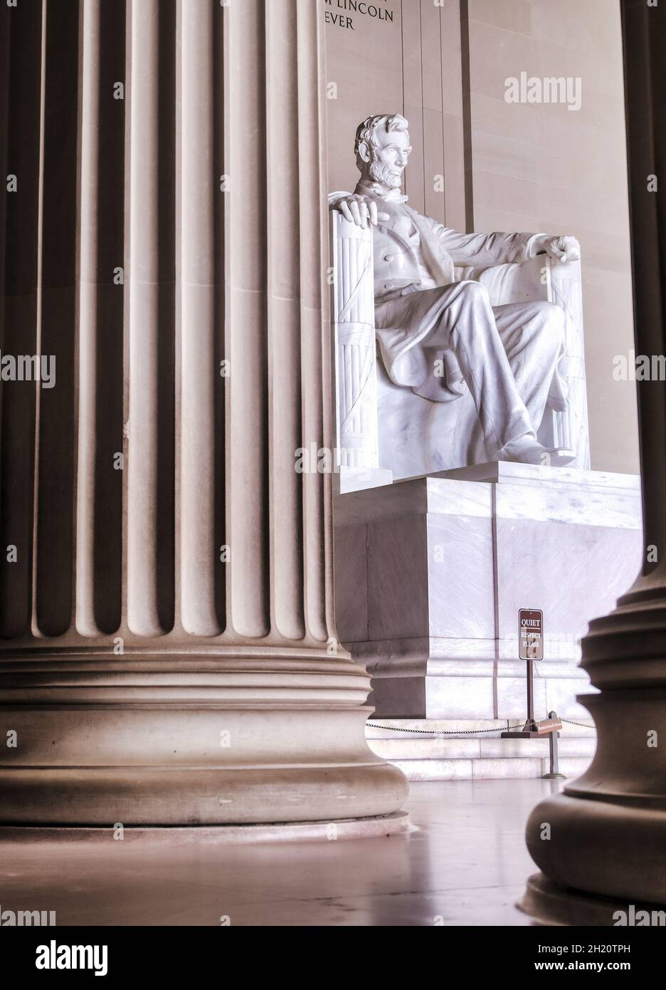 Le Lincoln Memorial sur le National Mall à Washington, D.C. Banque D'Images