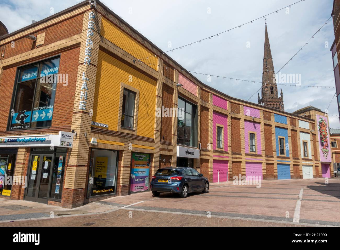 Vue générale le long de la pittoresque Pepper Lane à Coventry, West Midlands, Royaume-Uni. Banque D'Images