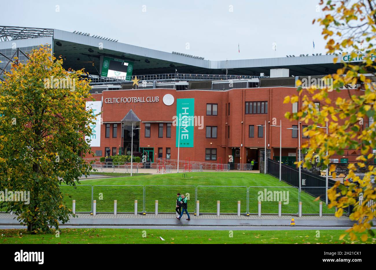 Glasgow, Écosse, le 19 octobre 2021.Celtic Park avant le match de l ...