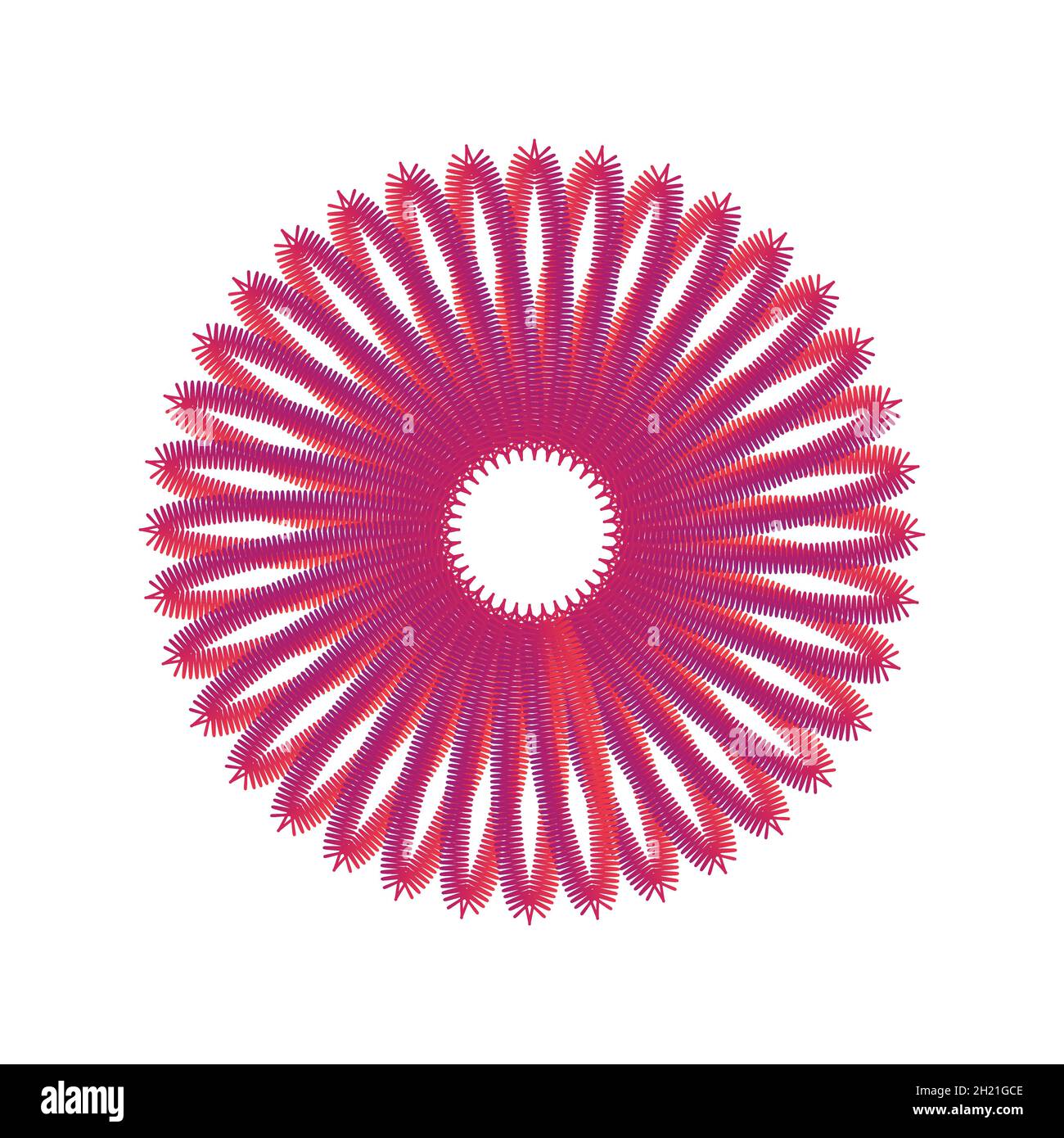 Cercle fleur ilustraation logo Illustration de Vecteur