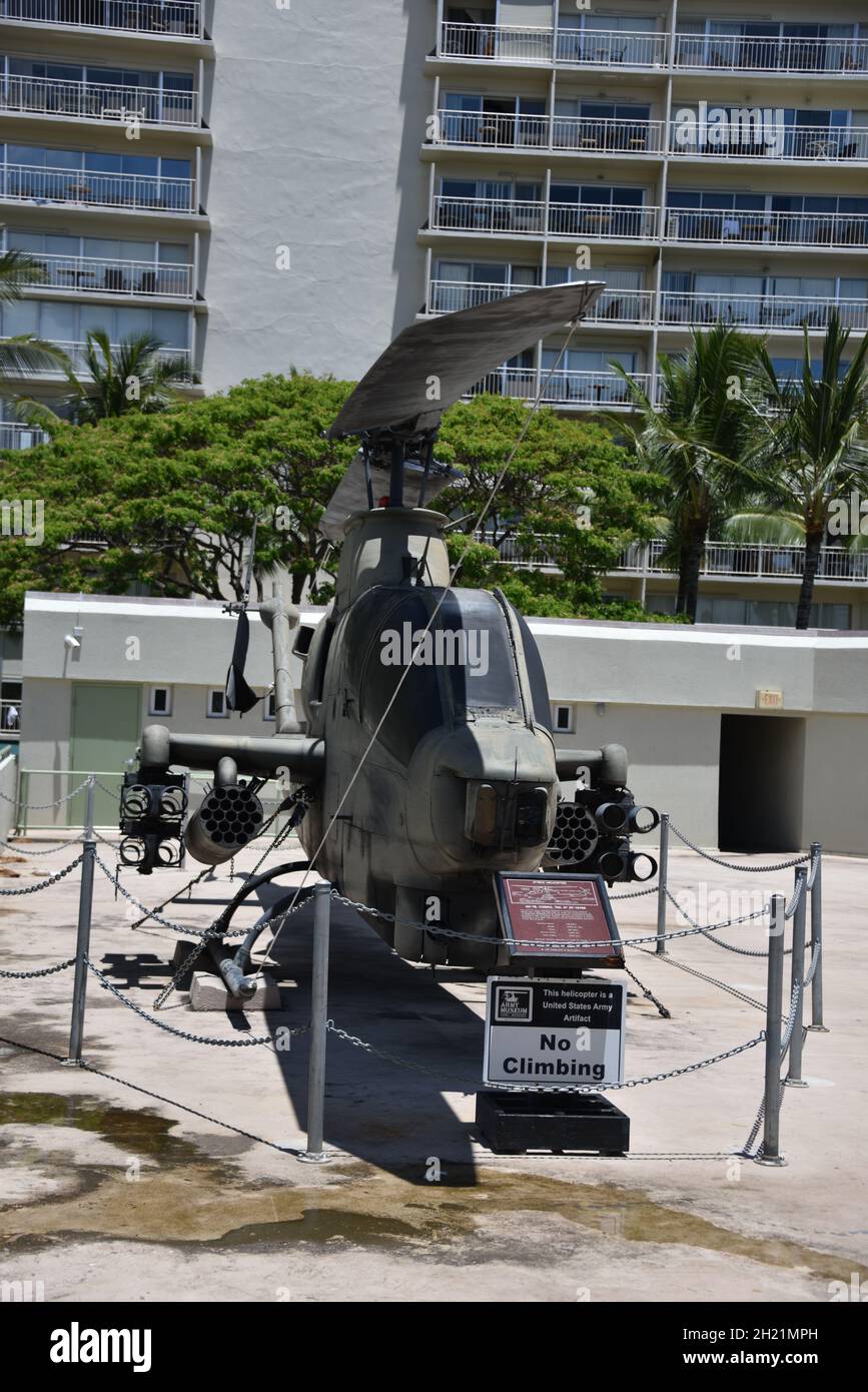 Oahu, Bonjour.ÉTATS-UNIS 6/9/2021.Fort DeRussy.Batteries construites Randolph 2 x 14 pouces fusils de marine et Dudley (qui n'existe plus) vers 1911.Musée Banque D'Images