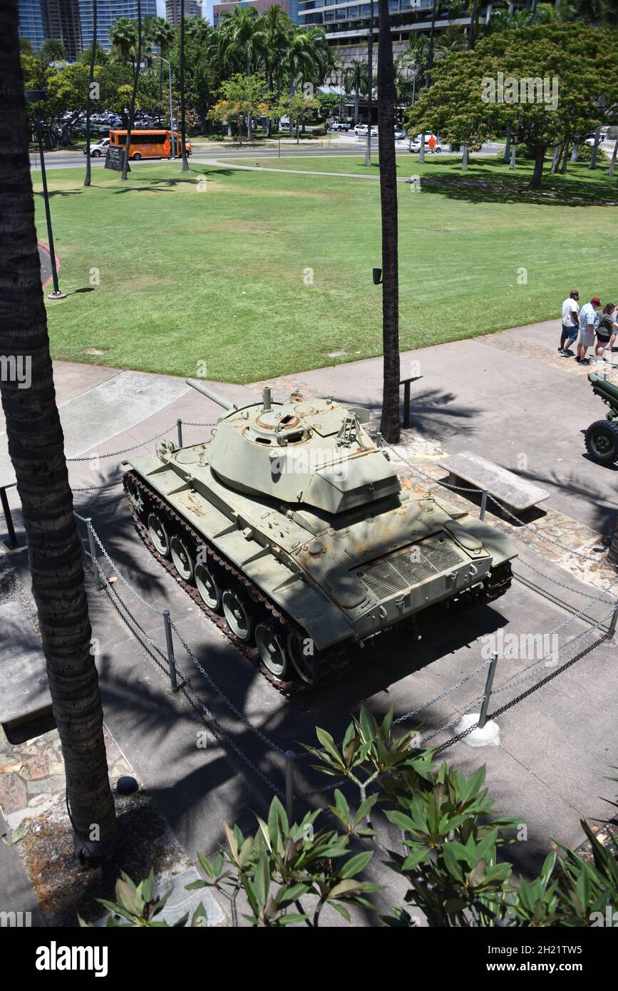 Oahu, Bonjour.ÉTATS-UNIS 6/9/2021.Fort DeRussy.Batteries construites Randolph 2 x 14 pouces fusils de marine et Dudley (qui n'existe plus) vers 1911.Musée Banque D'Images
