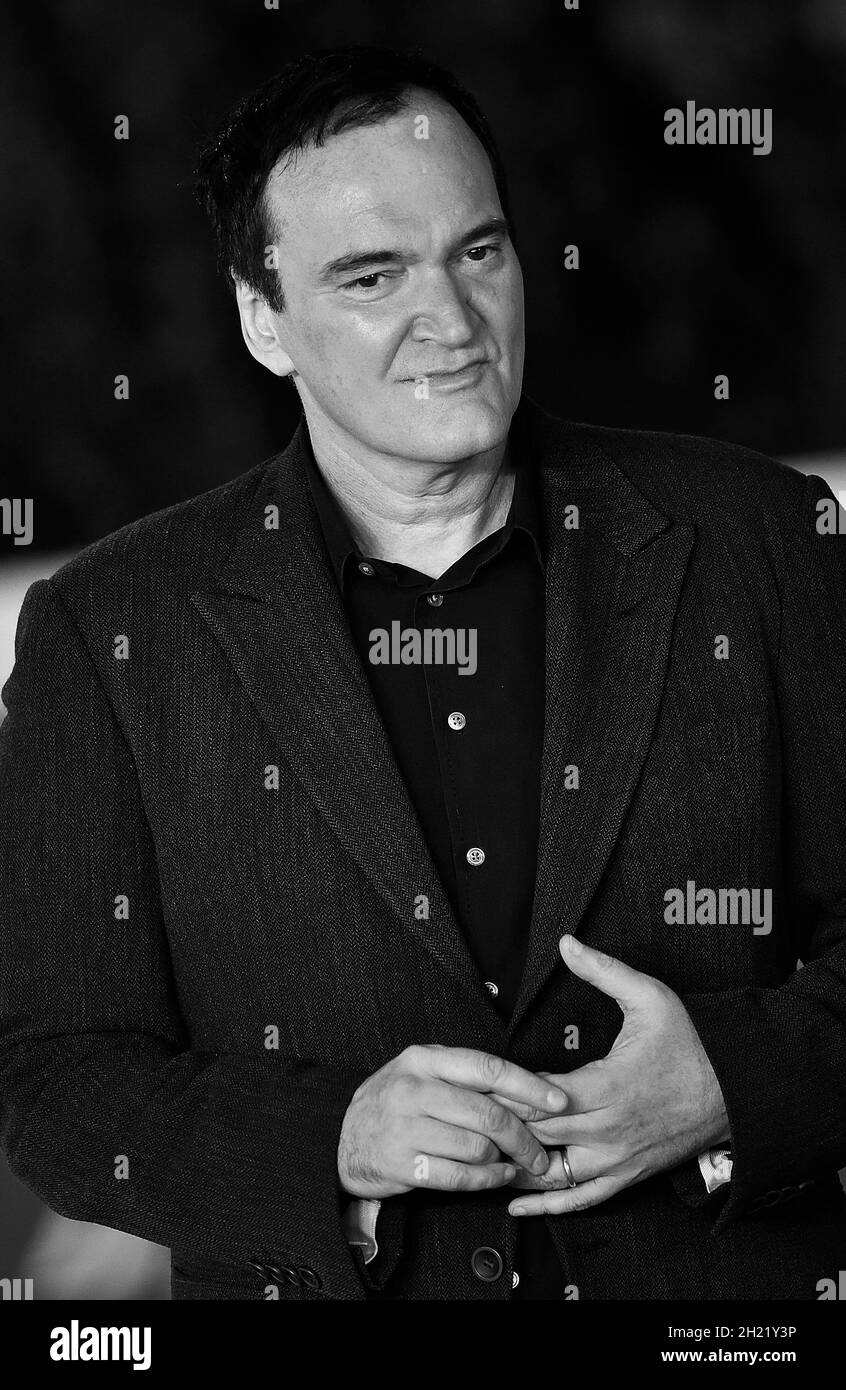 Rome, Italie.19 octobre 2021.ROME, ITALIE - OCTOBRE 19 : Quentin Tarantino assiste à la rencontre étroite du tapis rouge lors du 16e Festival du film de Rome 2021 le 19 octobre 2021 à Rome, Italie.Credit: dpa/Alay Live News Banque D'Images