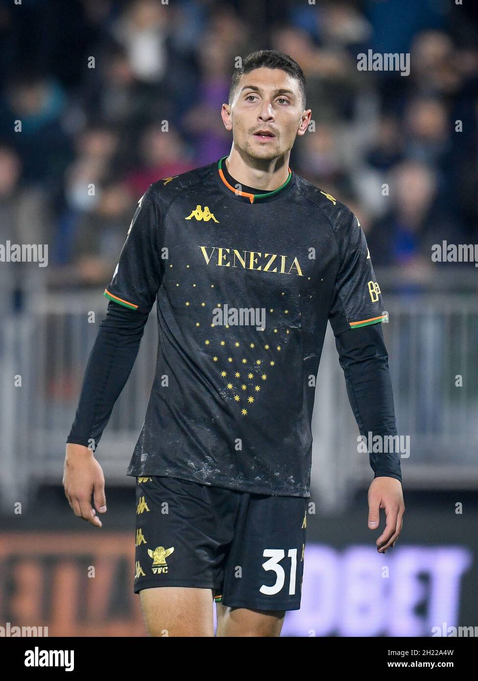 Stade Pier Luigi Penzo, Venise, Italie, 18 octobre 2021,Portrait de Mattia Caldara à Venise lors de Venezia FC vs ACF Fiorentina - football italien Banque D'Images