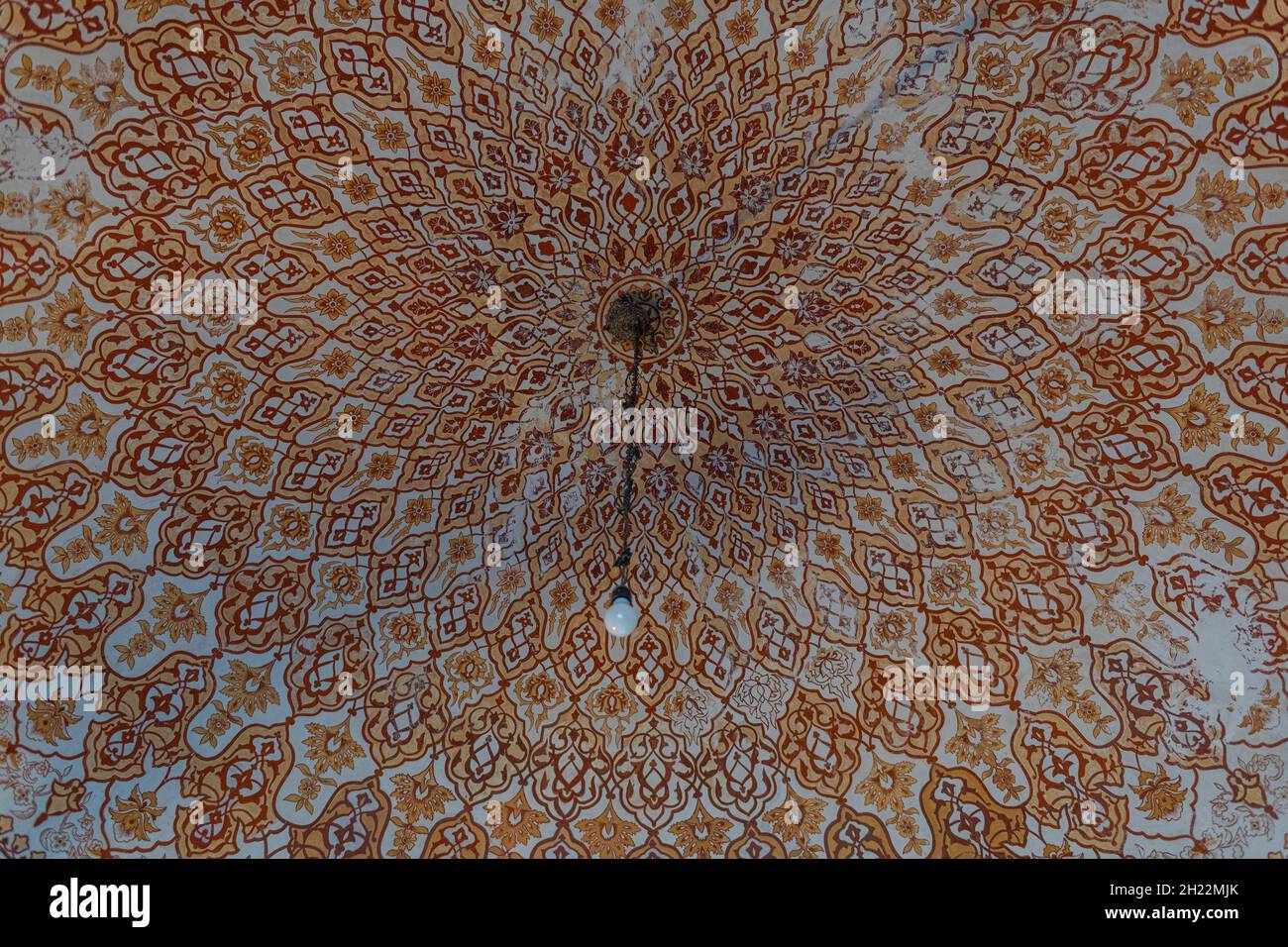 Beau plafond, Mosquée Bleue, Mazar-E-Sharif, Afghanistan Banque D'Images