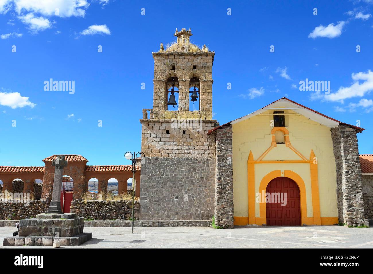 Eglise Iglesia Santo Domingo, Chucuito, province de Puno, Pérou Banque D'Images