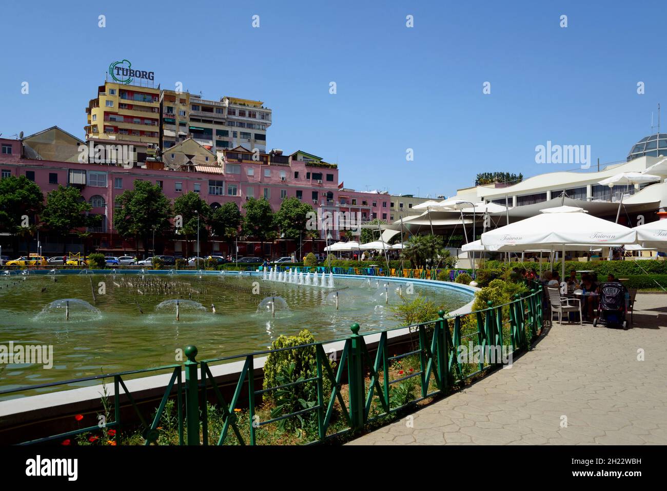 Parc Rinia, Tirana, Albanie Banque D'Images