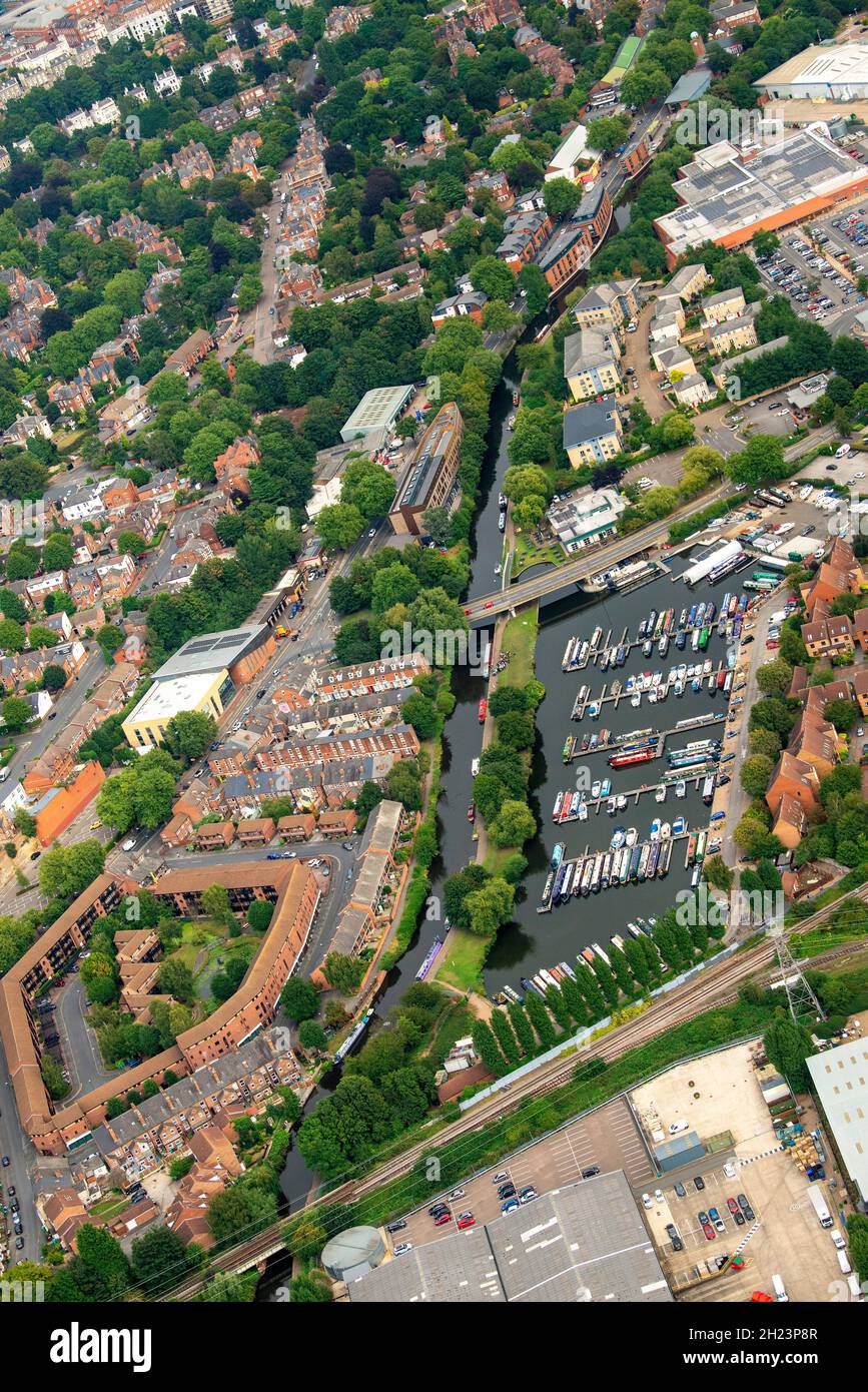 Image aérienne du château Maria à Nottingham Notinghamshire Angleterre Royaume-Uni Banque D'Images