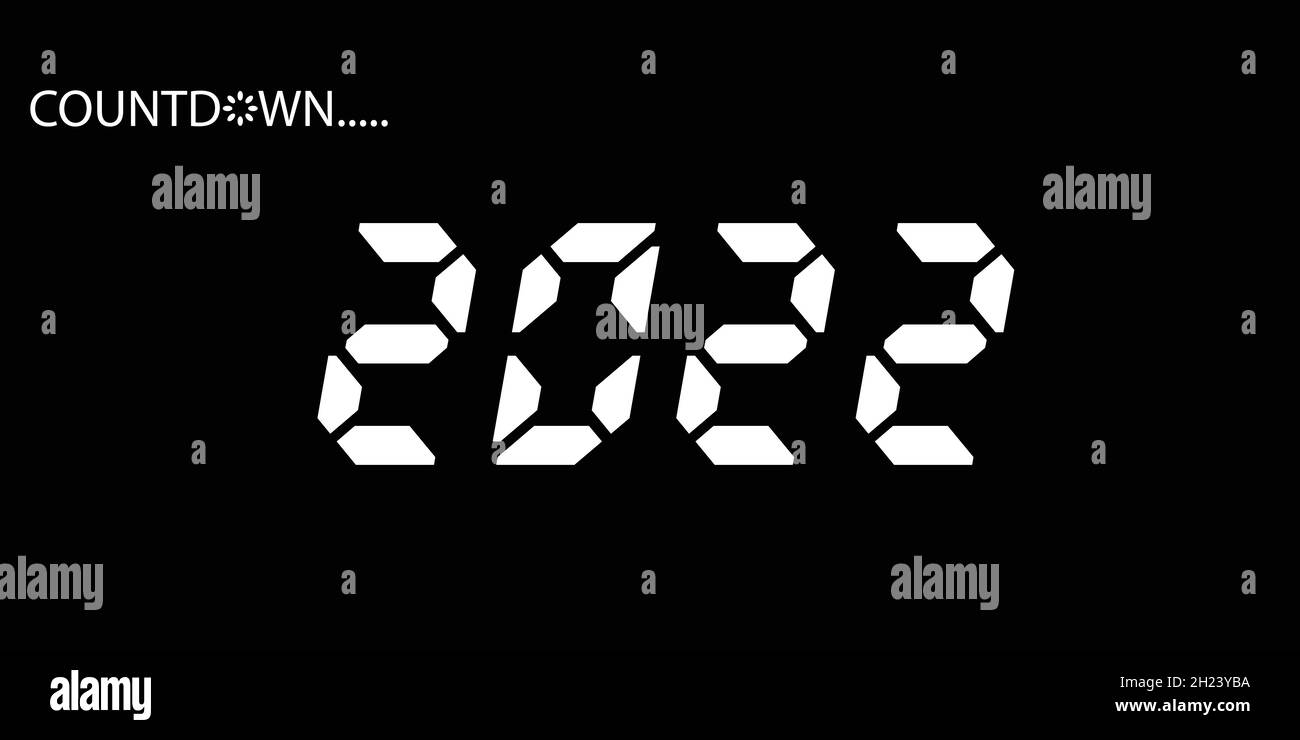 Illustration du vecteur du nouvel an 2022.SPE 10.Création de l'affiche, de la bannière, des cartes de vœux, du calendrier et de la décoration d'arrière-plan pour la célébration du nouvel an Illustration de Vecteur