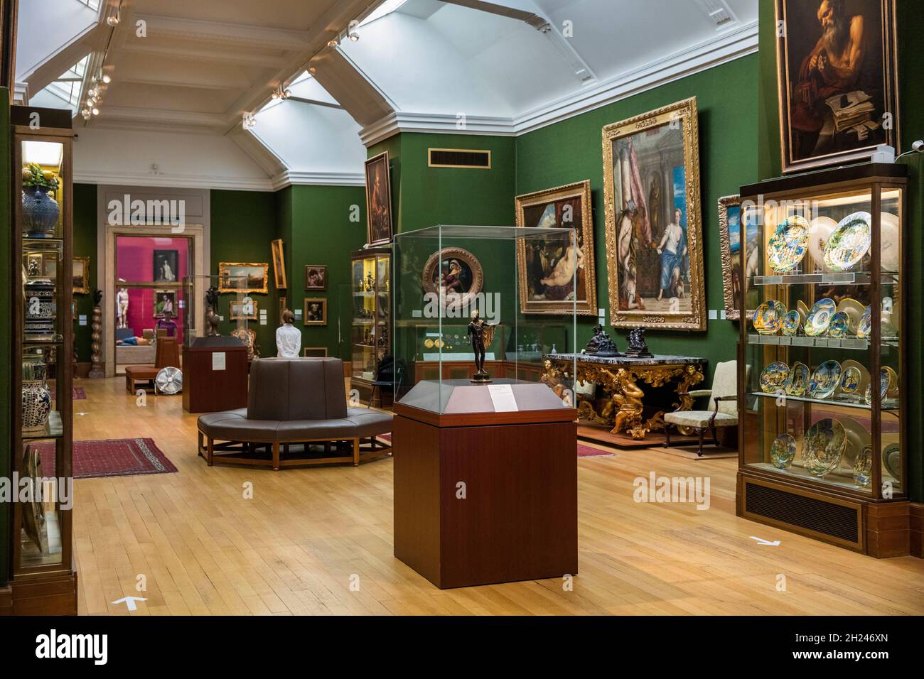 Royaume-Uni, Angleterre, Cambridgeshire, Cambridge, Trumpington Street,Musée Fitzwilliam, intérieur de la galerie d'art italien Banque D'Images