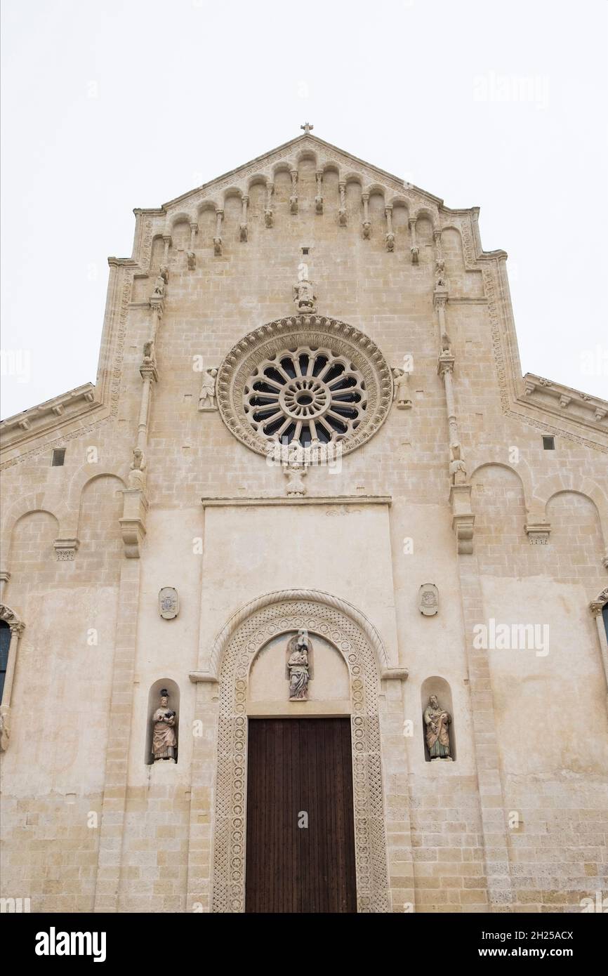 L'Italie, Matera, Madonna della Bruna et Eglise Sant'Eustachio Banque D'Images