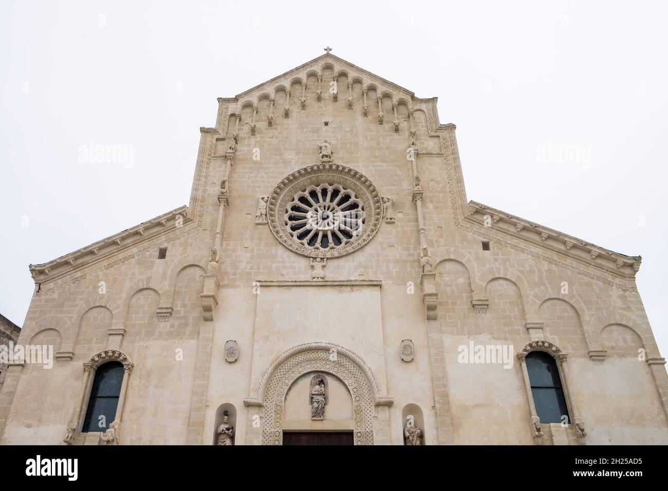 L'Italie, Matera, Madonna della Bruna et Eglise Sant'Eustachio Banque D'Images