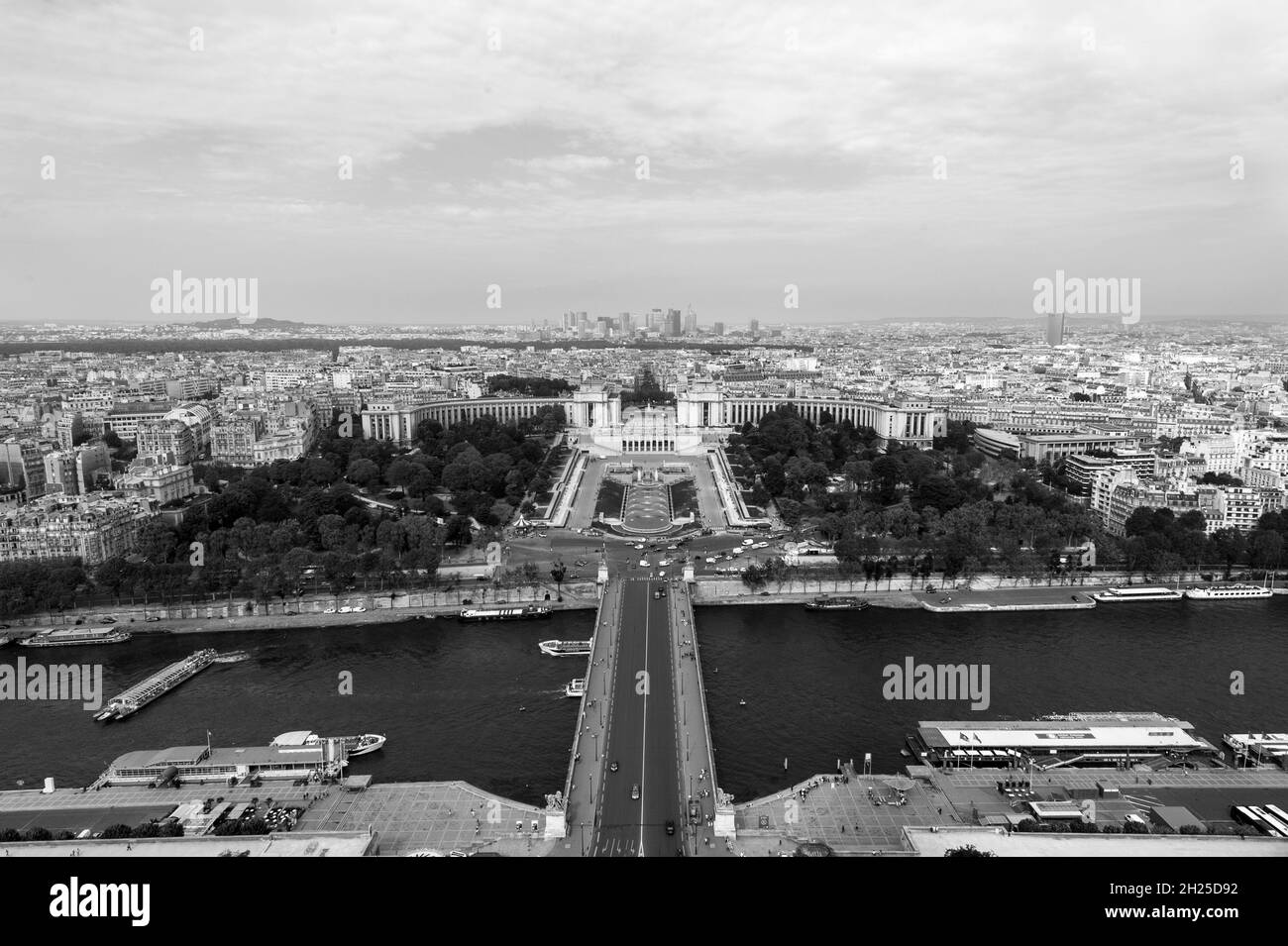 Panorama de Paris en noir et blanc Banque D'Images