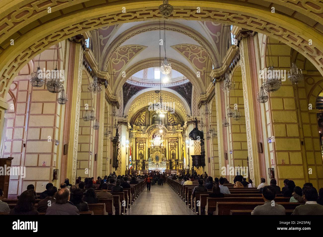 Pérou, Lima, Iglesia de la Merced Banque D'Images