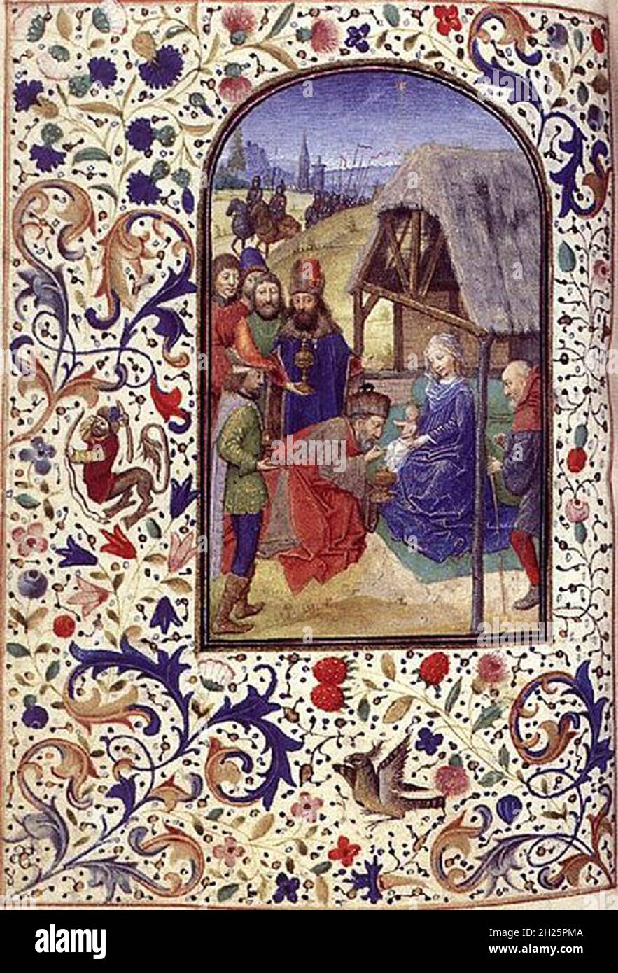 Art Tudor vintage du XVe siècle Banque D'Images