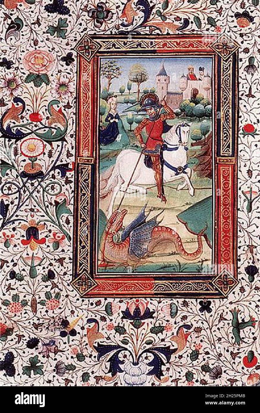 Art Tudor vintage du XVe siècle Banque D'Images