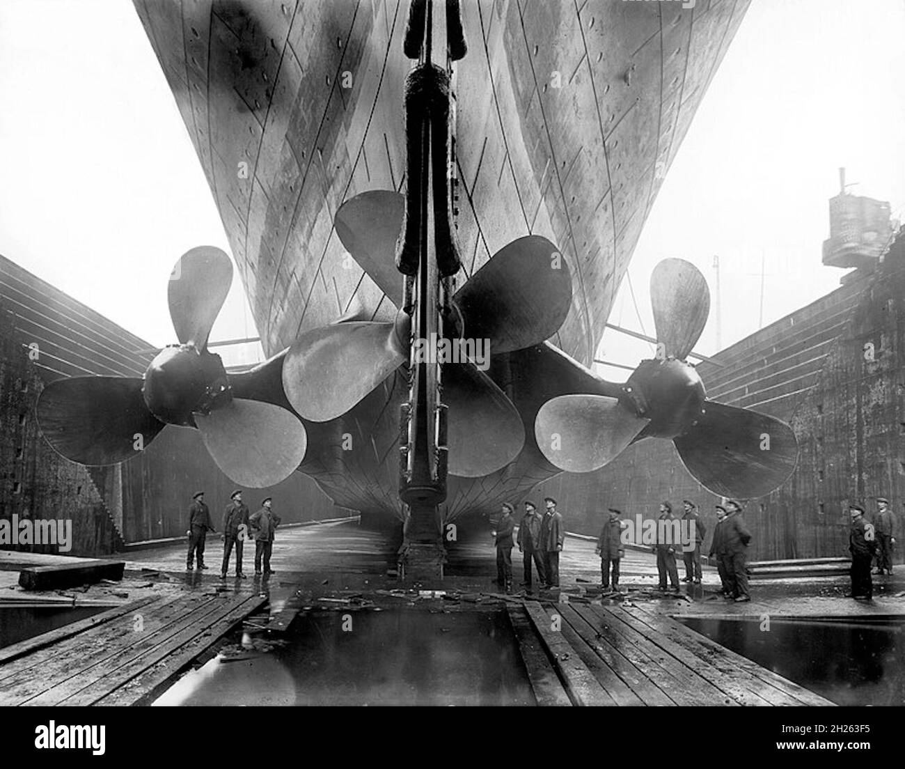 RMS Olympic, navire jumeau du Titanic, Banque D'Images