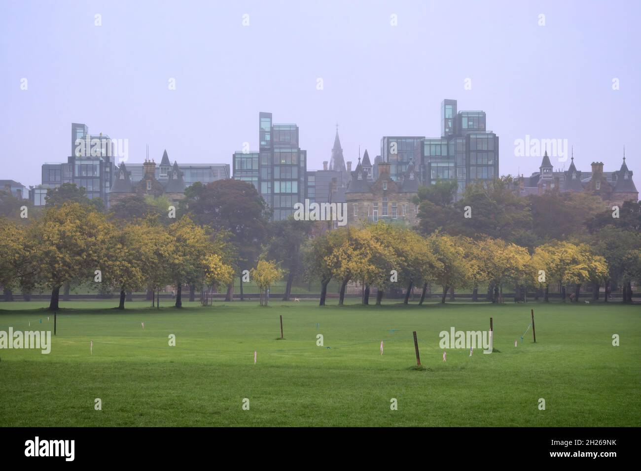 Edimbourg, Ecosse, Royaume-Uni: Quartermile logement et développement des affaires par Foster + Partners en automne Banque D'Images