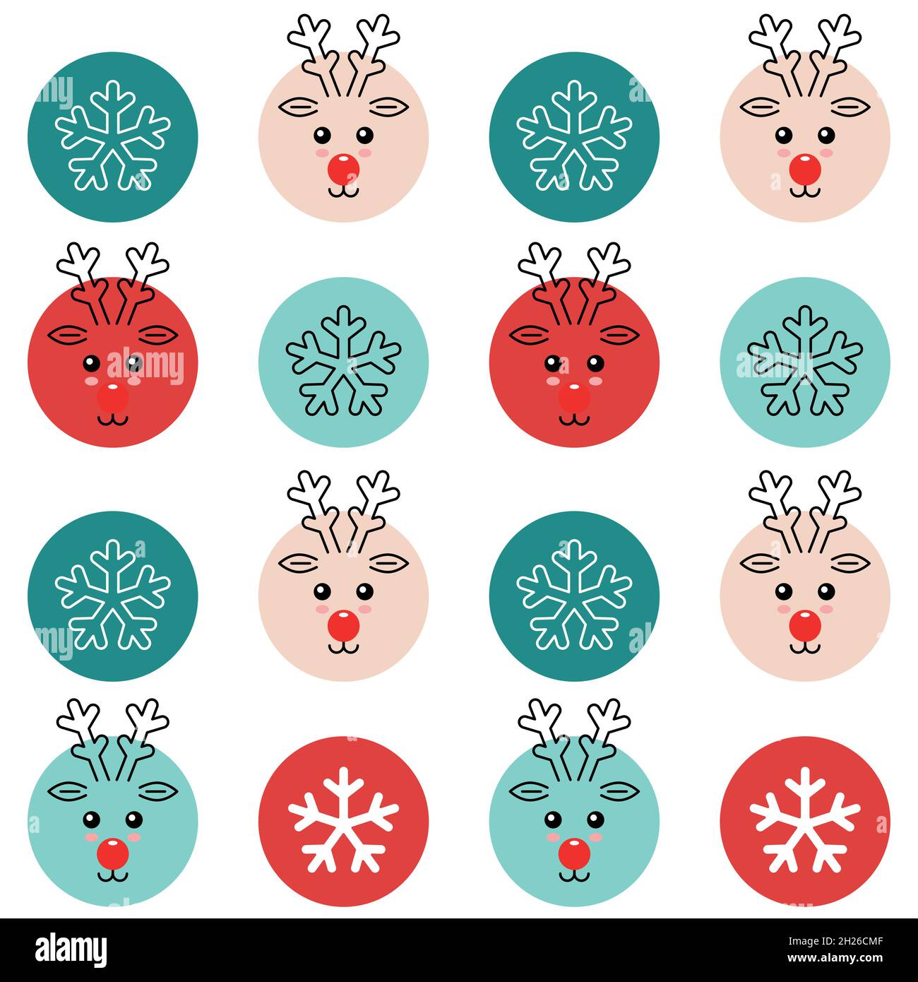 Motif cerf de Noël sans coutures.Adorable animal cerf Illustration de Vecteur