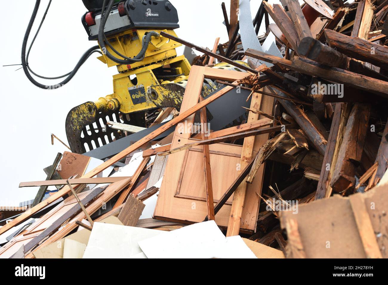 Holzabfälle BEI einer holzverarbeitenden Firma in Österreich - déchets de bois dans une entreprise de transformation du bois en Autriche Banque D'Images