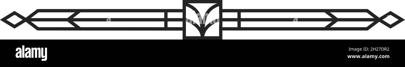 Séparateur décoratif moderne.Saut de page de ligne, séparé géométrique Illustration de Vecteur