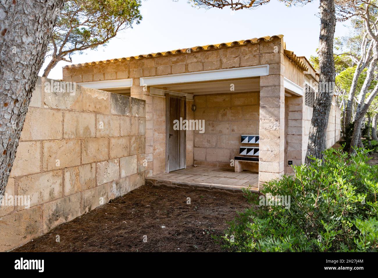 Maison d'été de Corn Ulson architecte de l'opéra de Sydney à CAN LIS près de Palma Mallorca Espagne Banque D'Images
