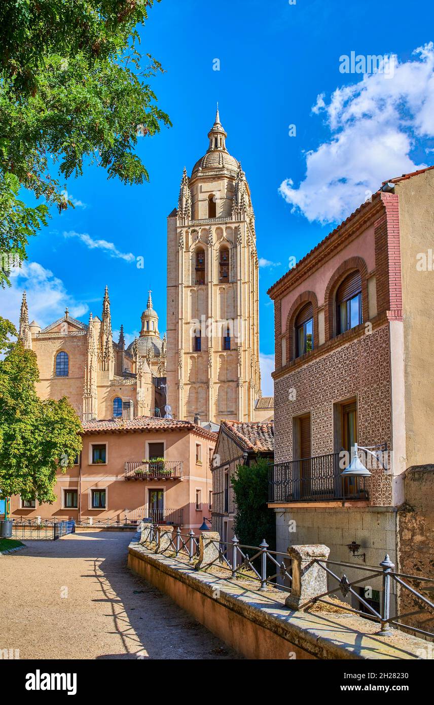 Place de la Merced.Segovia, Castille et Leon, Espagne. Banque D'Images