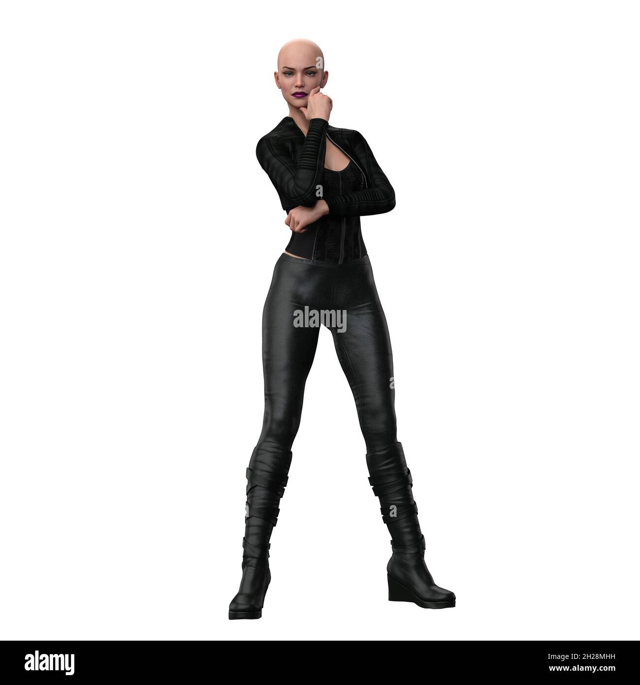 Urban Fantasy Femme caucasienne, rendu 3D, Illustration 3D Banque D'Images