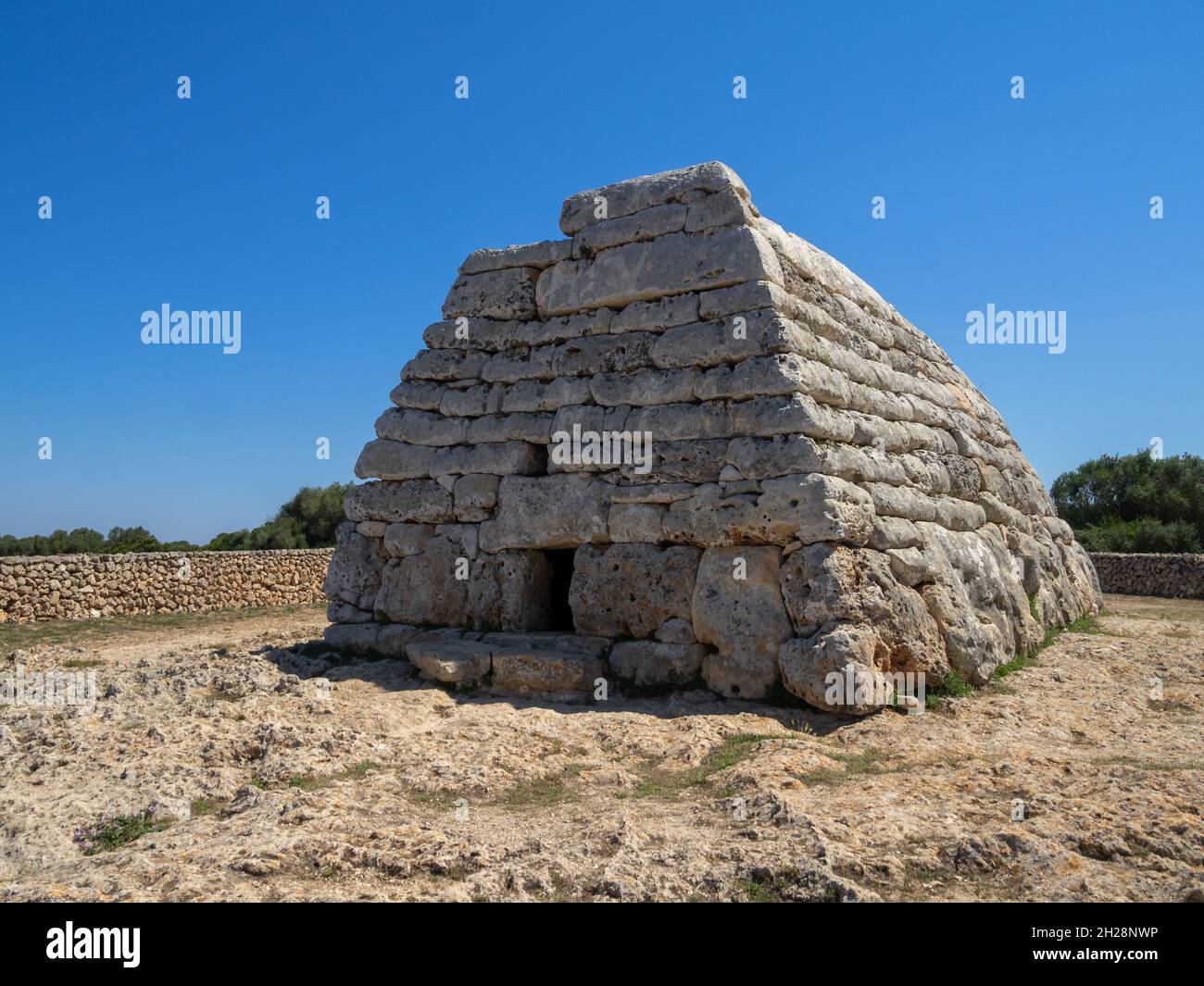 Naveta des Tudons, tombeau de chambre mégalithique, Minorque Banque D'Images