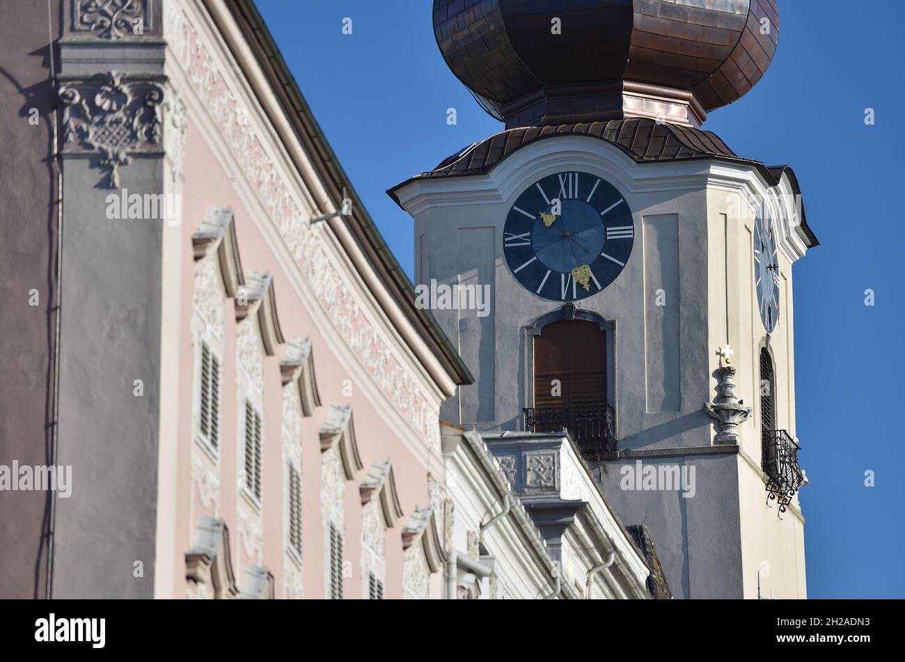 Der Stadtplatz der alten Handelsstadt Wels, Österreich, Europa - place de la vieille ville de Wels, Autriche, Europe Banque D'Images