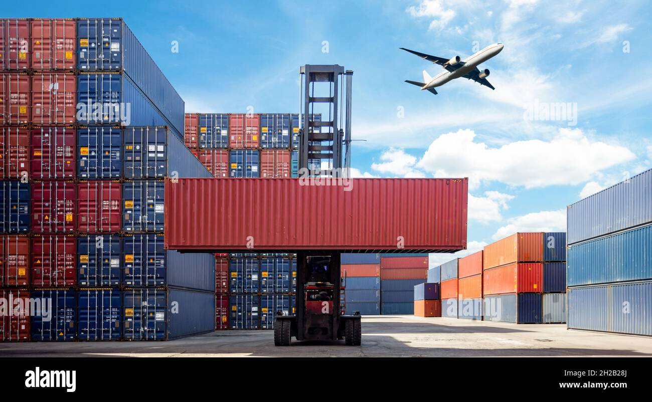 Expédition de fret de conteneur pour l'exportation d'importation logistique Banque D'Images