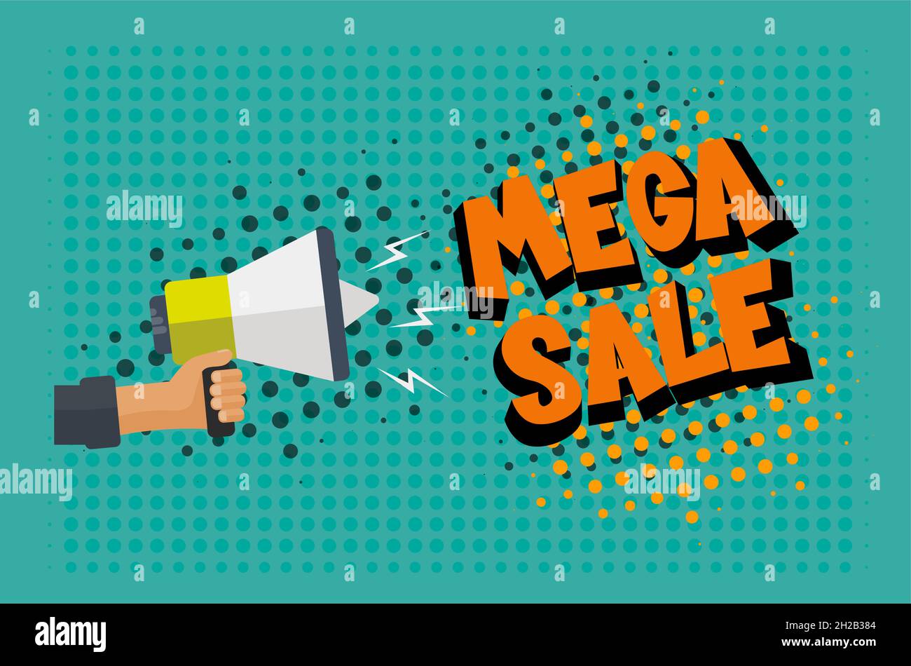 Illustration du vecteur demi-ton Mega sale Illustration de Vecteur