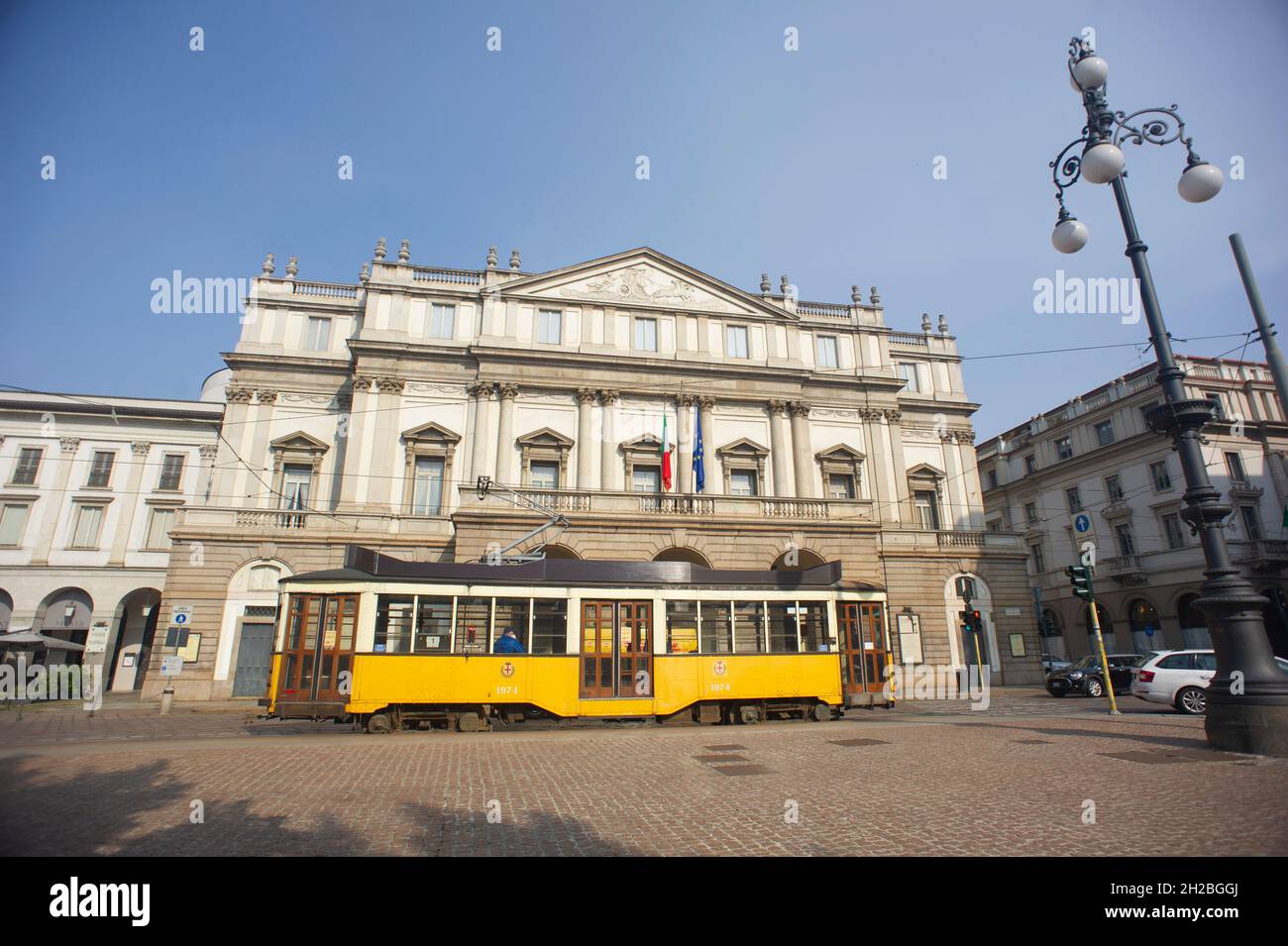 Europe, Italie, Lombardie, Milan, la Scala,Piazza Scala. Banque D'Images