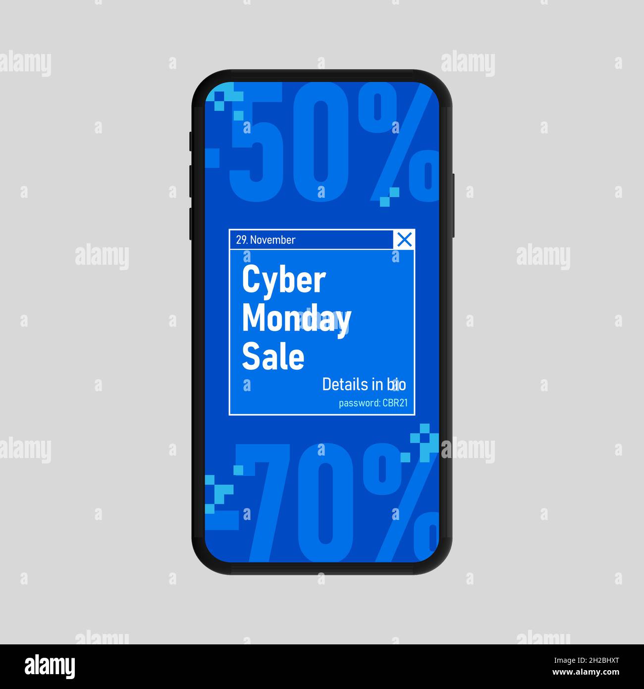 Histoire de vente de cyber Monday pour les médias sociaux .Illustration vectorielle Illustration de Vecteur
