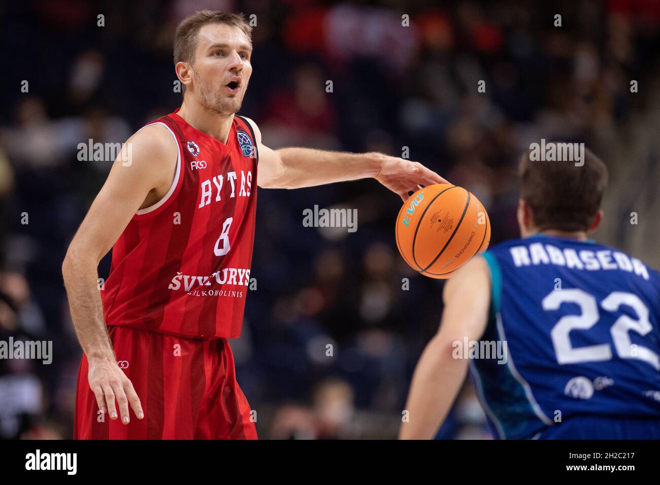 2021-10-19.Ligue des champions de basket-ball.Rytas Vilnius 87 - 69 Hereda San Pablo Burgos. Banque D'Images