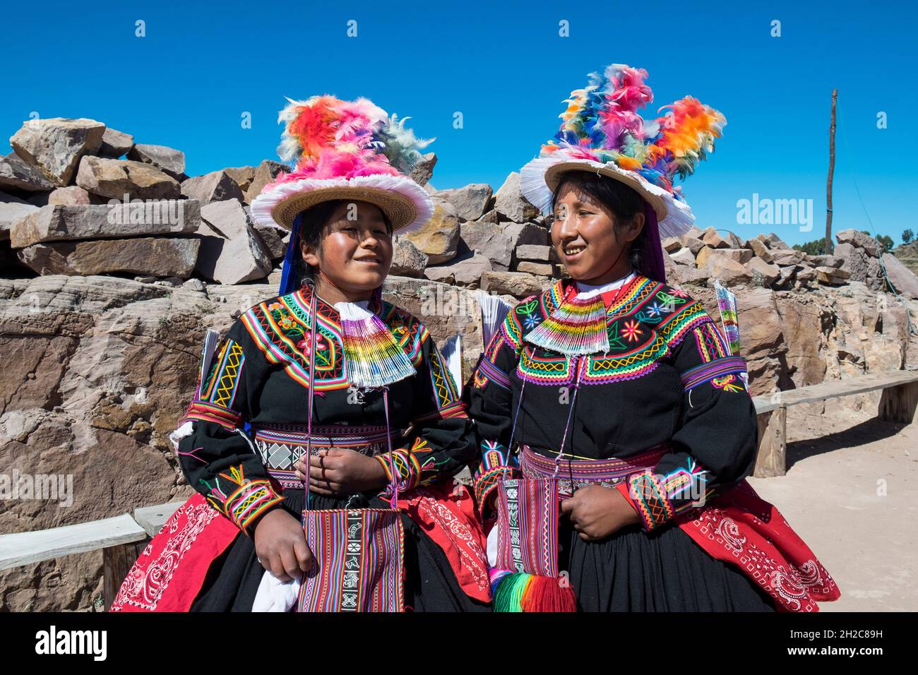 isla de taquile, lac titicaca, pérou Banque D'Images