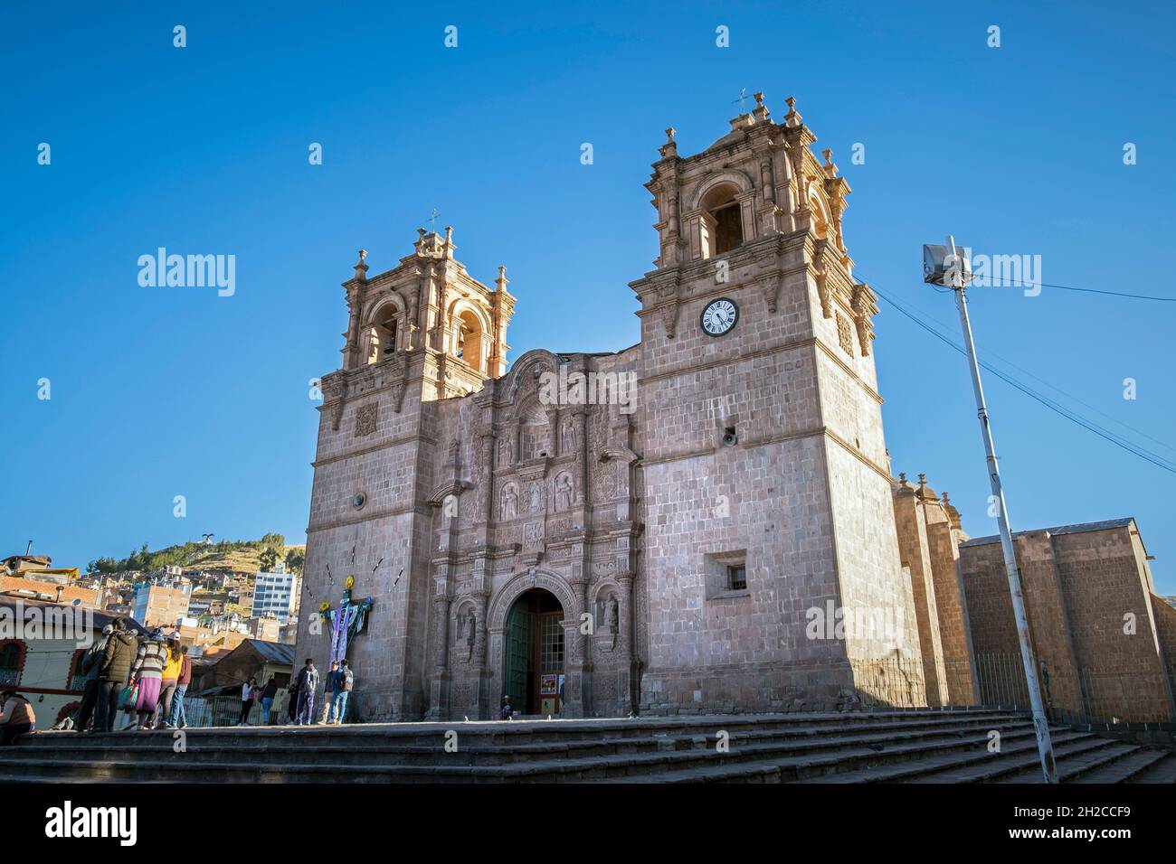 basilique catedral de san carlos borromeo, cathédrale de puno, pérou Banque D'Images