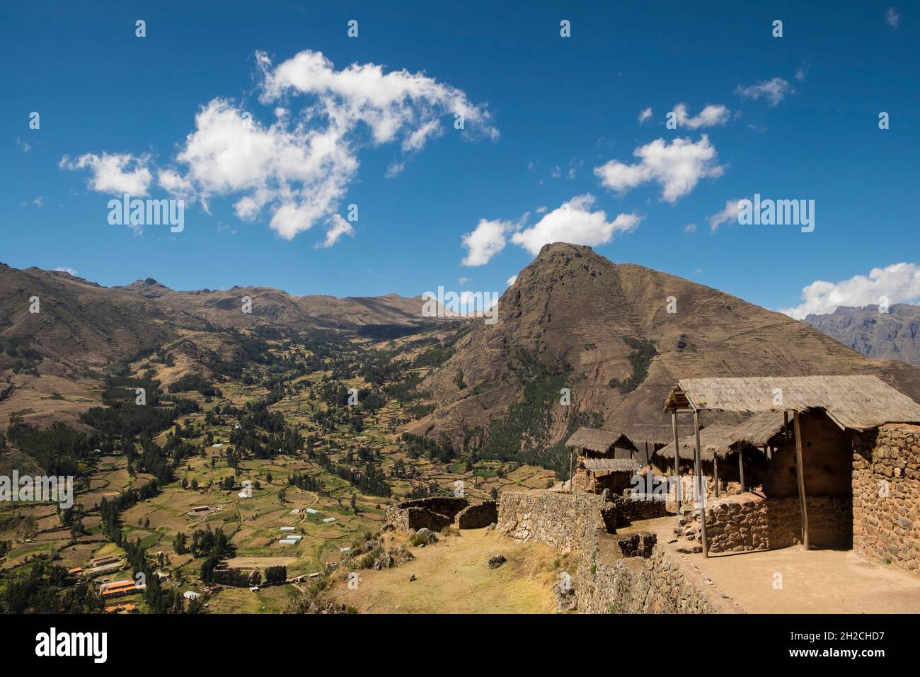 Pérou, ruines de Pisac Banque D'Images