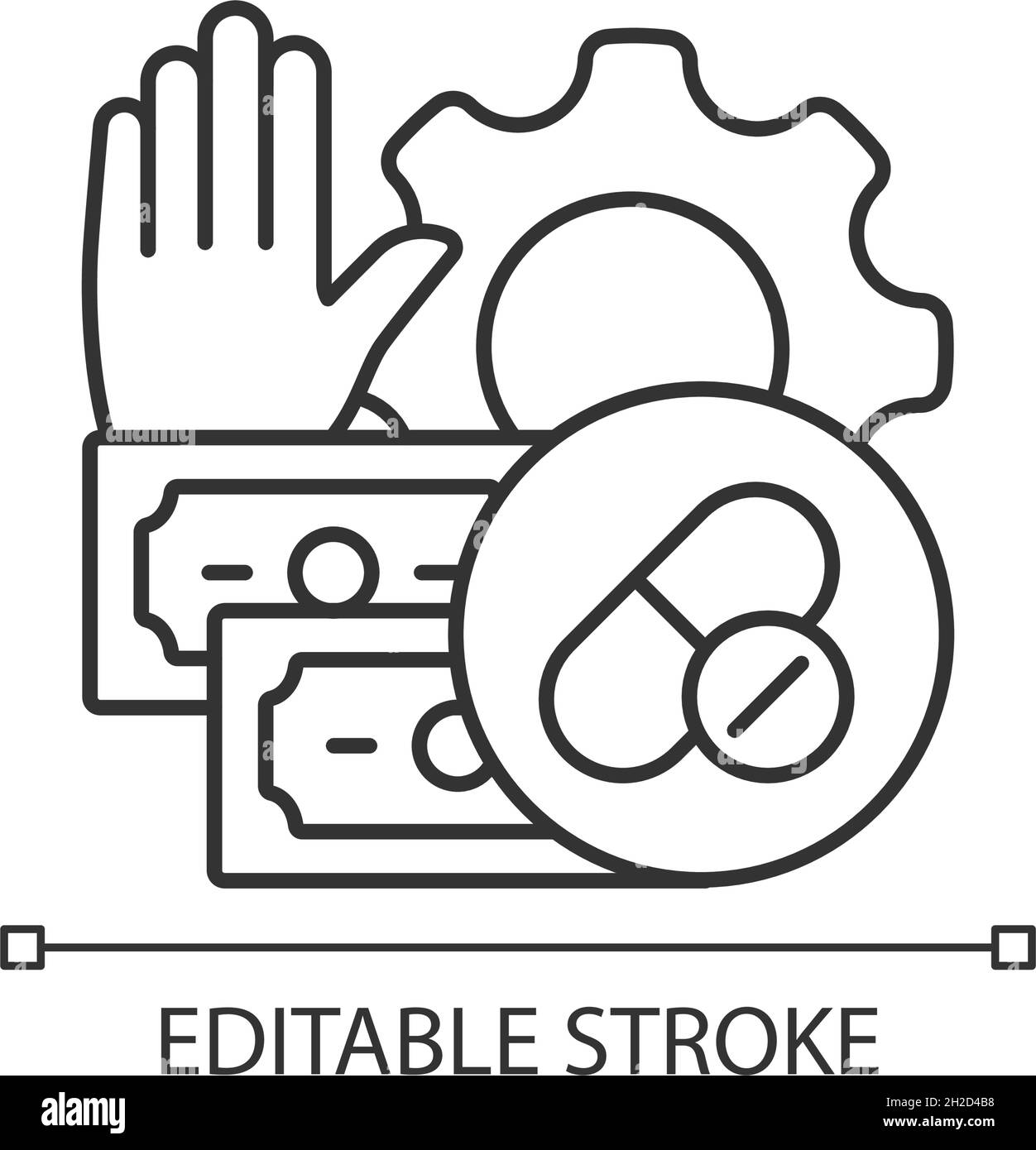 Icône linéaire des études de faisabilité Illustration de Vecteur