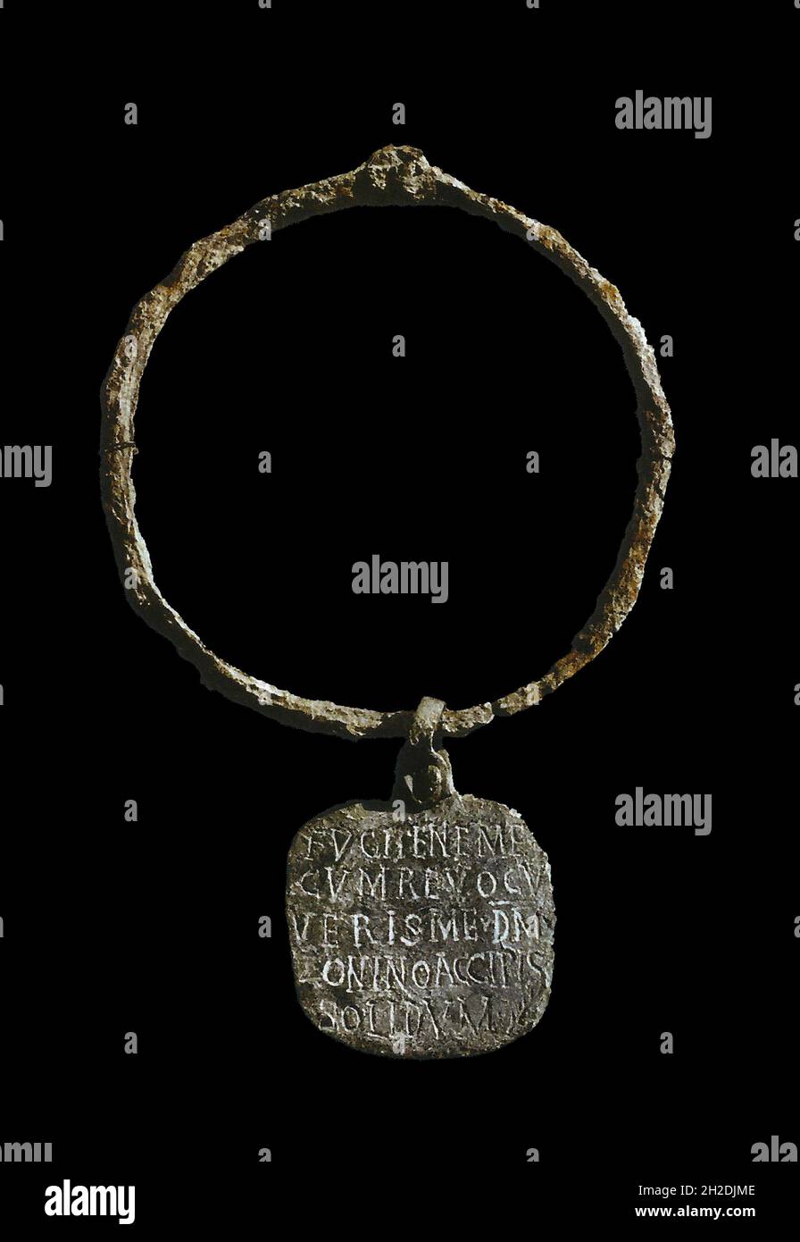 Ancien collier d'esclave romain Photo Stock - Alamy