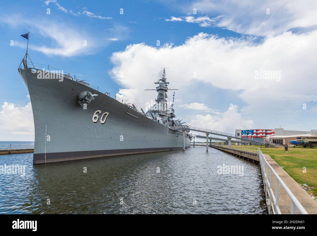 Cuirassé du musée USS Alabama au Battleship Memorial Park de Mobile, Alabama Banque D'Images