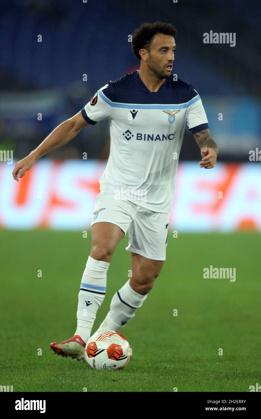 Rome, Italie.21 octobre 2021.ROME, Italie - 21.10.2021: FELIPE ANDERSON (LAZIO) en action pendant le match de football de l'UEFA Europe League Group E entre SS Lazio vs Olympique de Marseille au stade olympique de Rome.Crédit : Agence photo indépendante/Alamy Live News Banque D'Images