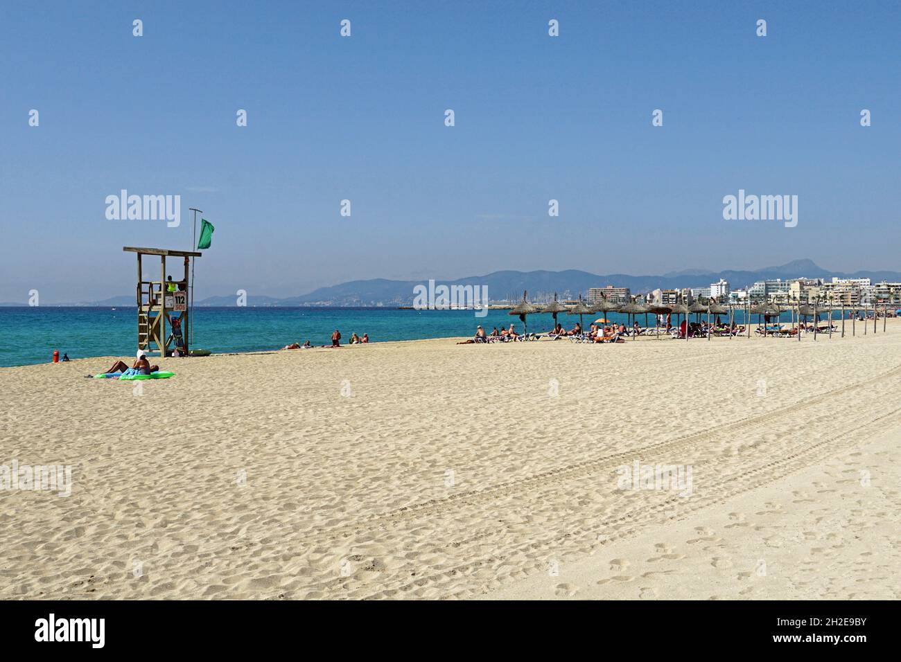 Plage de CAN Pastilla, Majorque, Espagne 01.10.2019 Banque D'Images